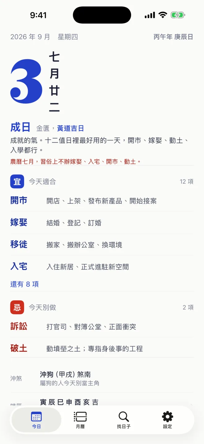 看得懂的農民曆